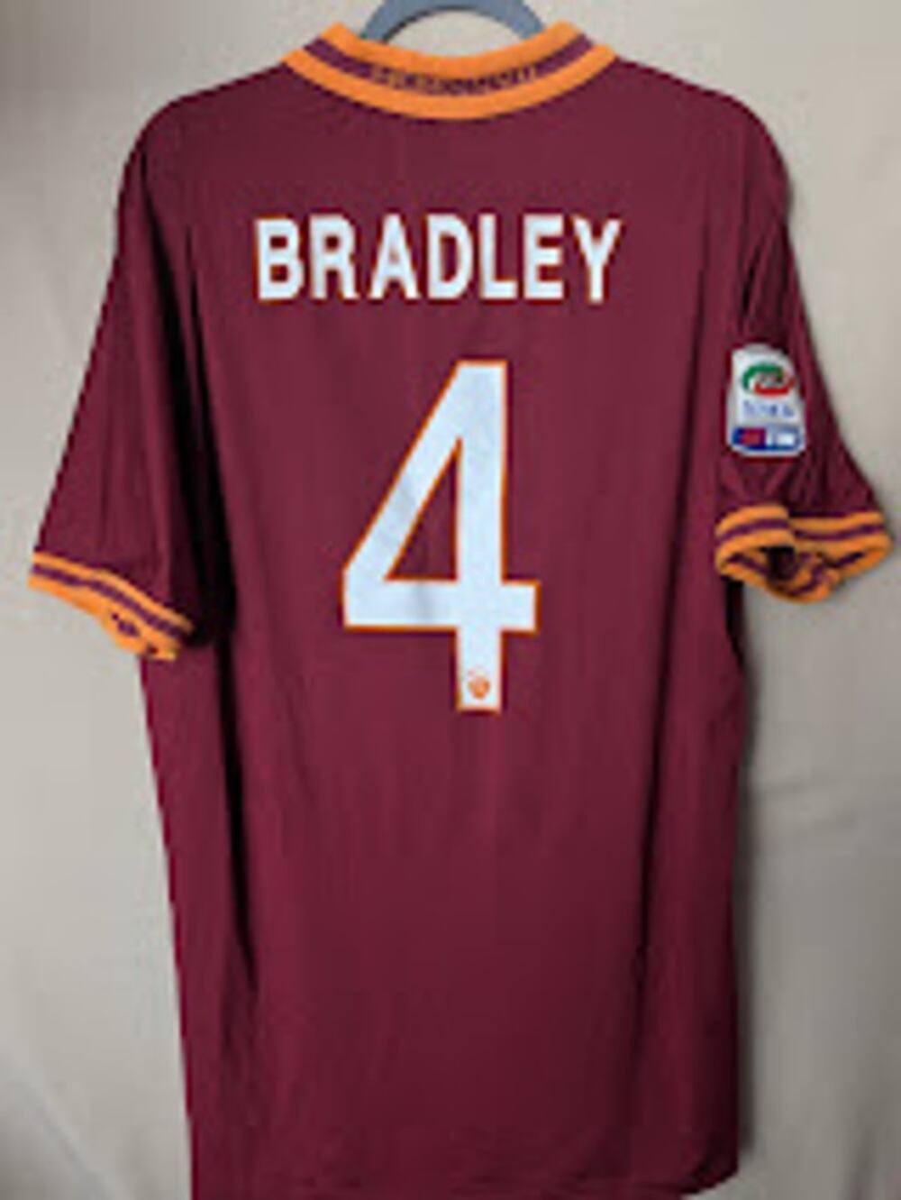 AS Roma 2013-14 Home Michael Bradley Jersey Mens XL Serie A Fully Patched Rare